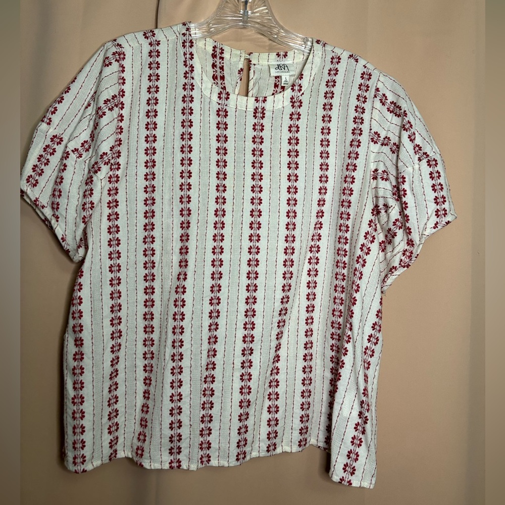 dRA Los Angeles embroidered cotton top